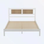 Sheesham Wood White Classic Rattan Cane Bed - White Color - Image 5