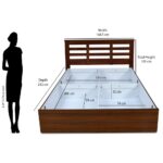 Solid Wood Bed with Box Storage (Walnut) - Image 6