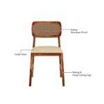 Sheesham Chair with Rattan Backrest (Set of 2) - Image 4