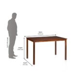 4 Seater Dining Set With Bench (Antique Cherry) - Image 3