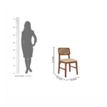 Sheesham Chair with Rattan Backrest (Set of 2) - Image 5