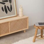 Pine Wood TV Stand with 1 or 2 Lattice Doors – 120 cm - Image 4