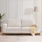 Fabric 3-Seater Sofa - Beige