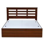 Solid Wood Bed with Box Storage (Walnut) - Image 2