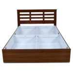 Solid Wood Bed with Box Storage (Walnut) - Image 3