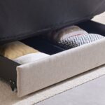 2-Seater Sofa Bed with Cushions - Beige - Image 7