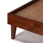 Solid Wood Queen Size Bed with Upholstered Headboard - Image 4