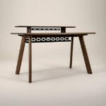 Solid Walnut Wood Work & Study Desk - Image 4