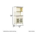 Cream-Finished Wooden Bar Cabinet - Image 4