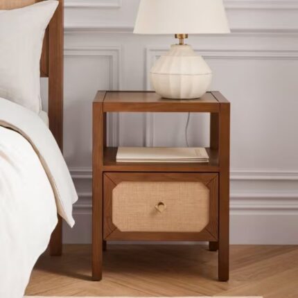 Solid Wood 1 Drawer Bedside Table
