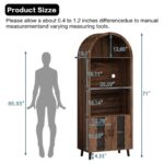 Bar Cabinet With 2 Rattan Doors, Wine Racks And Drawers For Dining Room And Living Room - Image 4