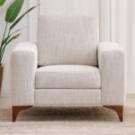 Fabric 1-Seater Sofa - Beige
