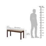 6 seater Sheesham Dining set with Bench - Image 8