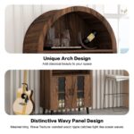 Bar Cabinet With 2 Rattan Doors, Wine Racks And Drawers For Dining Room And Living Room - Image 5