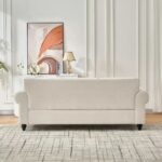 Modern 3-Seater Sofa Upholstered Couch with Wood Legs - Image 5