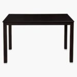 Rubber Wood 4-Seater Dining Set with Chairs - Brown - Image 3