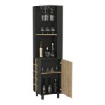 Tall Arched Bar Cabinet & Kitchen Buffet Sideboard for Coffee, Wine & Dining Storage - Image 2