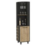 Tall Arched Bar Cabinet & Kitchen Buffet Sideboard for Coffee, Wine & Dining Storage - Image 3
