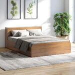 Queen Size Bed with Storage Headboard