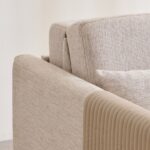 2-Seater Sofa Bed with Cushions - Beige - Image 2