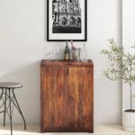Sheesham Wood Bar Cabinet in Provincial Teak Finish