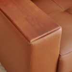 Leather 1-Seater Sofa - Tan - Image 3