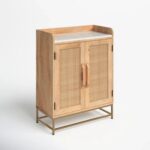 Solid Sheesham Wood Bar Cabinet with Glass Storage & Wine Racks - Image 4