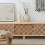 Pine Wood TV Stand with 2 or 3 Lattice Doors – 180 cm - Image 7