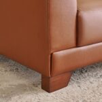 Leather 1-Seater Sofa - Tan - Image 5
