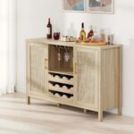 Premium Solid Wood Bar Cabinet for Home Bar, Living Room & Dining Space - Image 2