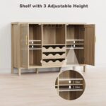 Premium Solid Wood Bar Cabinet for Home Bar, Living Room & Dining Space - Image 4