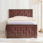 Solid Wood Single Bed - Walnut - Image 7
