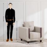 Fabric 1-Seater Sofa - Beige - Image 5