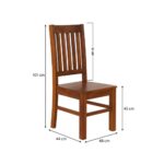 Sheesham Wood Dining Chairs – Set of 2 (Honey Finish) - Image 4