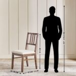 Solid Wood 4-Seater Dining Set with Chairs - Walnut - Image 2