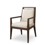 Sheesham Leatherette Upholstered Wooden Chair with Arms for Office & Home - Image 3