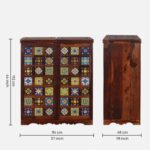 Sheesham Wood Handcrafted 2-Way Envelope Bar Cabinet - Image 2