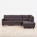 Fabric 3-Seater Right Corner Sofa with Chaise - Brown - Image 3
