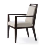 Sheesham Leatherette Upholstered Wooden Chair with Arms for Office & Home - Image 2