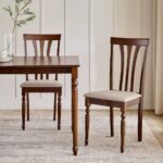 6-Seater Dining Set with Chairs - Walnut - Image 2