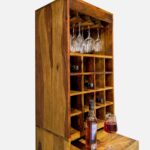 Sheesham Wood Bar Cabinet in Teak - Image 6