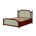 Queen Storage Teak Wood Bed - Image 6