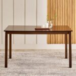 Solid Wood 6-Seater Dining Set with Chairs - Brown - Image 6