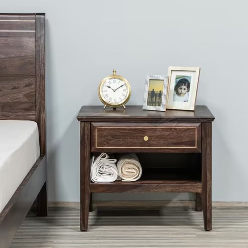 88 Wooden Bedside Table - Image 1