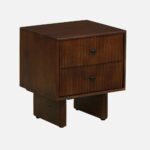 Mango Wood Bedside Table In Tubbaq Finish With 2 Drawers - Image 5