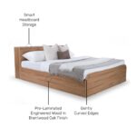 Queen Size Bed with Storage Headboard - Image 4
