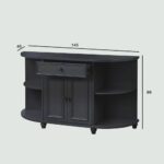 Wooden Bar Cabinet – Elegant Black Finish - Image 3