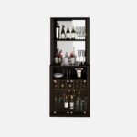 Wooden Bar Cabinet in Dark Finish - Image 2