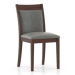 4 Seater Dining Table Set (Colour- Grey , Finish- Dark Walnut) - Image 2