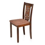 Dining Chair (Antique Cherry) – Solid Wood with Fabric Upholstery - Image 5